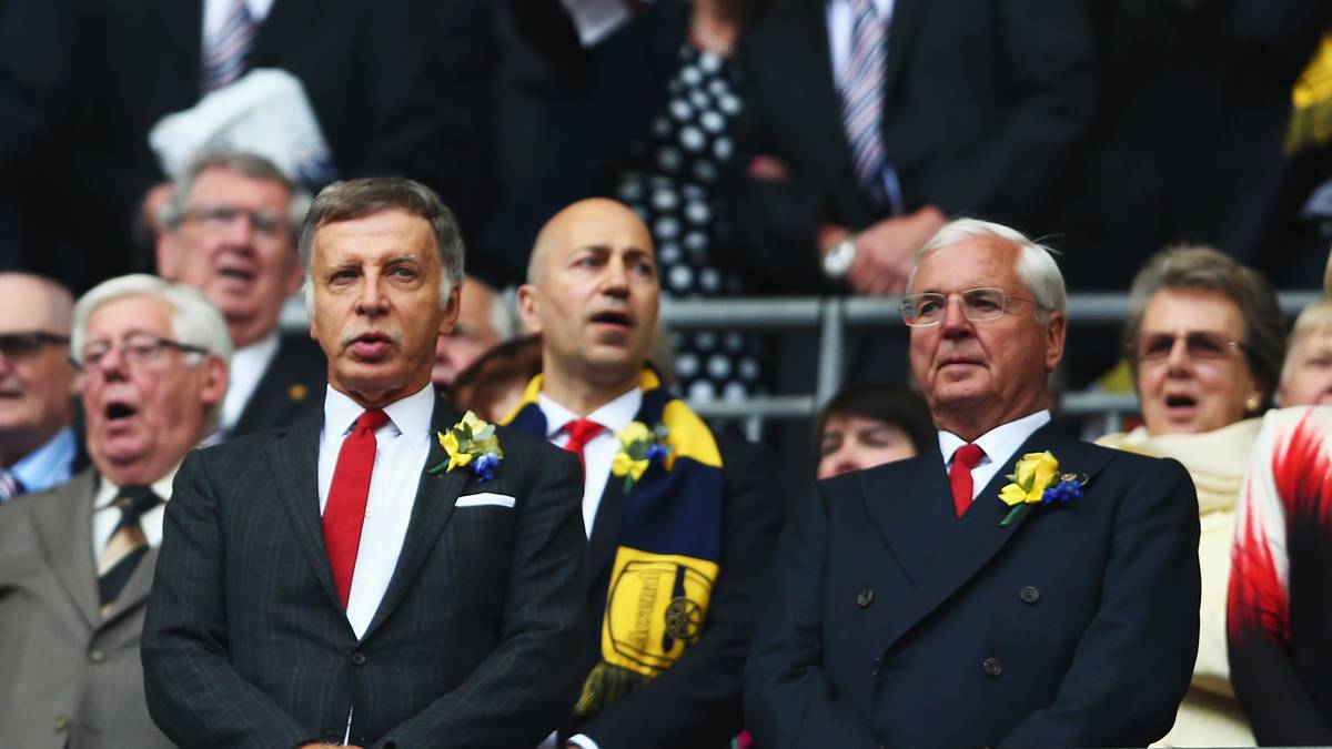 PLATZ 4.: FC ARSENAL - DER BESSERE GLAZER:  Stan Kroenke, schon mal gehört? Der Amerikaner gehört mit einem geschätzten Privatvermögen von fast 5,5 Milliarden Euro zu den reichsten Menschen der Welt, ihm gehört mit den Denver Nuggets (NBA), Colorado Rapids (MLS), Colorado Mammoth (Lacrosse), den St. Louis Rams (NFL) und dem FC Arsenal ein wahres Sport-Imperium. Und doch hat Kroenke es geschafft, weder sonderlich bekannt, noch sonderlich verhasst zu sein. Wie das? Vielleicht, weil Kroenke kein Spekulant ist – und das viele Geld trotzdem nicht aus dem Fenster wirft. Manchmal zum Leidwesen Arsene Wengers, der gerne den ein oder anderen Star mehr spendiert bekommen würde
