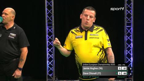 Dave Chisnall scheitert bei European Darts Championship bereits in Runde 1. Gegen Jamie Hughes verliert "Chizzy" im Entscheidungsleg.