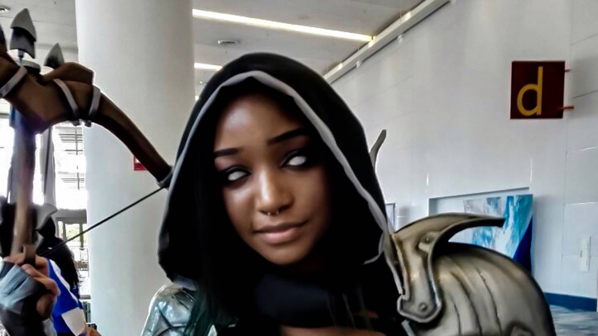 ...und die Dame posierte fleißig für die Besucher