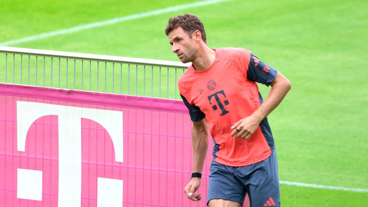 Thomas Müller mischt im Bayern-Training noch mit