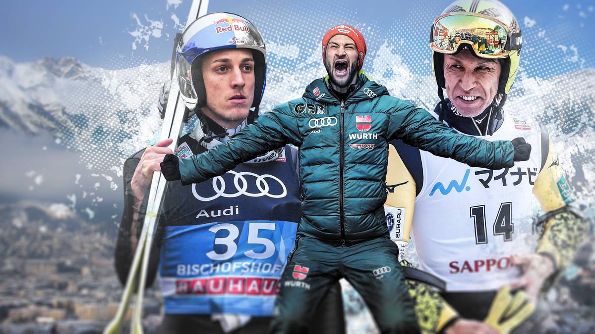 Skispringen: Gregor Schlierenzauer, Markus Eisenbichler, Noriaki Kasai