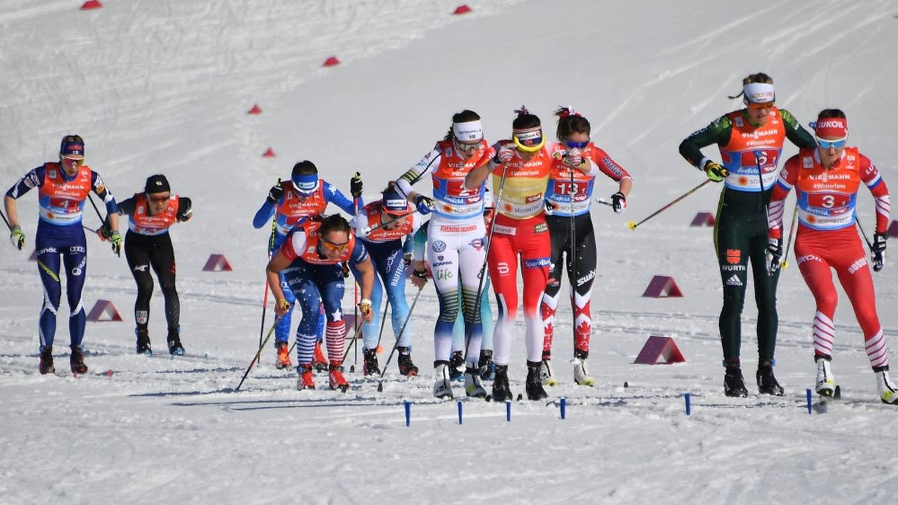Warmes Wetter in Oberstdorf: Langläufer starten schon am frühen Morgen