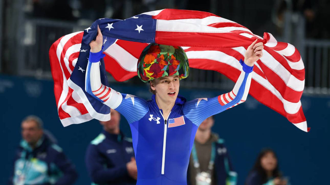 Jordan Stolz hat seine zweite Goldmedaille geholt