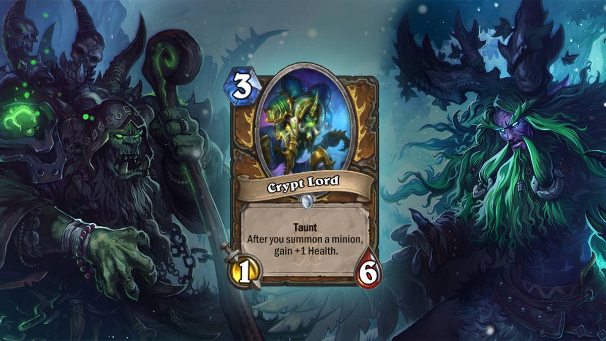 Gruftlord (Crypt Lord) - Spott. Erhält +1 Leben, nachdem Ihr einen Diener herbeigerufen habt. Diese Karte wird zweimal im Deck gespielt