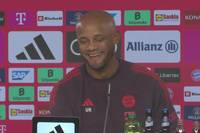 Bayern-Trainer Vincent Kompany hat auf der Pressekonferenz vor dem Heimspiel gegen Bayer 04 Leverkusen mit einem Lacher für Aufsehen gesorgt.