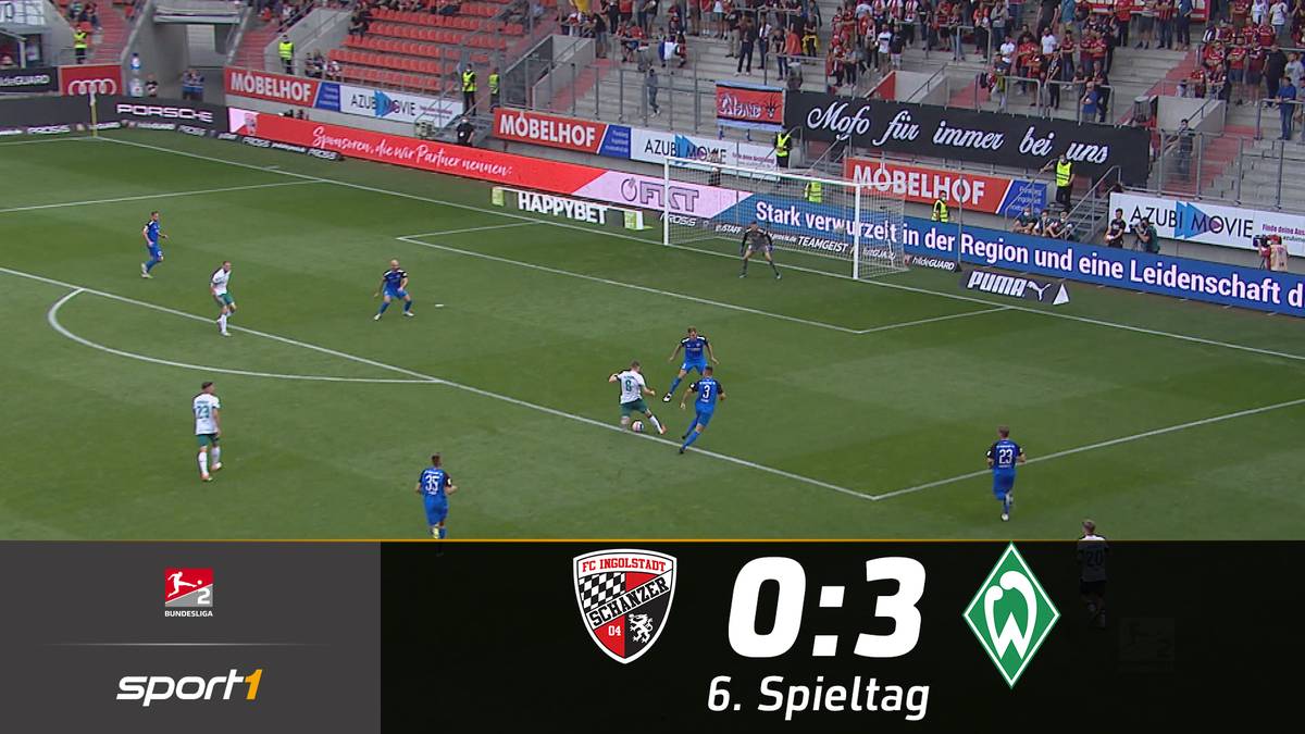 FC Ingolstadt - Werder Bremen (0:3): Tore und Highlights | 2. Bundesliga