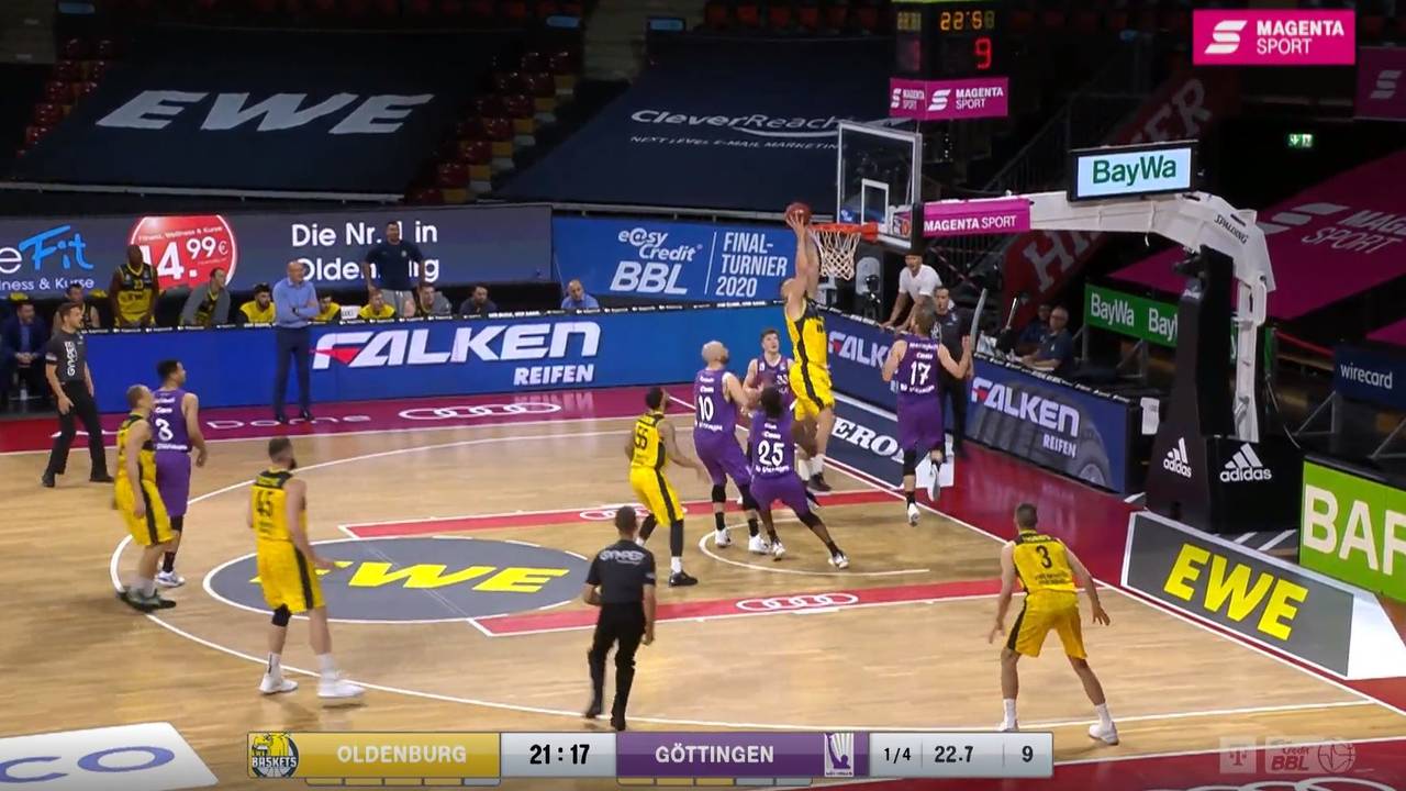 BBL Finalturnier: EWE Baskets Oldenburg - BG Göttingen (80.62): Highlights