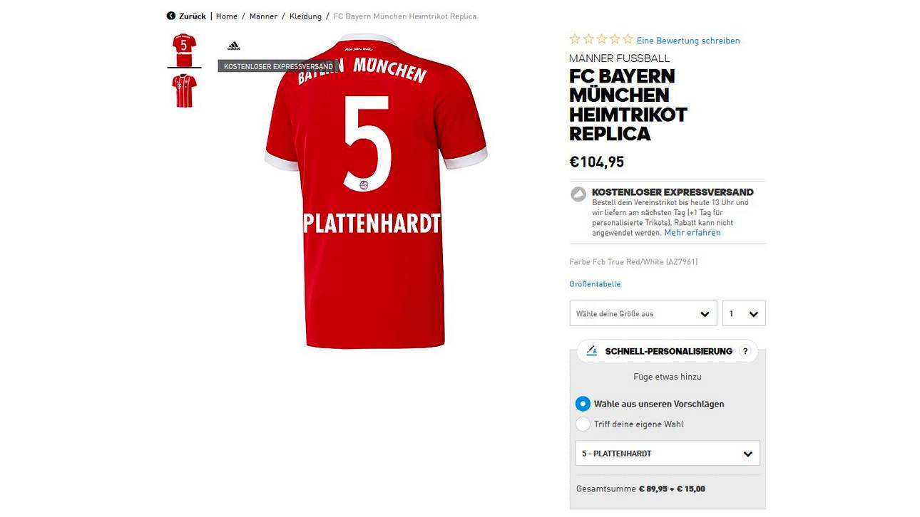 Skurriler Fund bei Bayern-Ausrüster