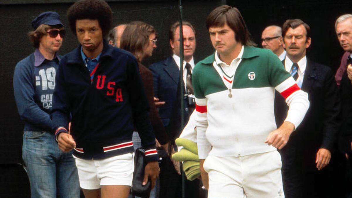 Arthur Ashe und Jimmy Connors lagen bei ihrem Finale 1975 über Kreuz