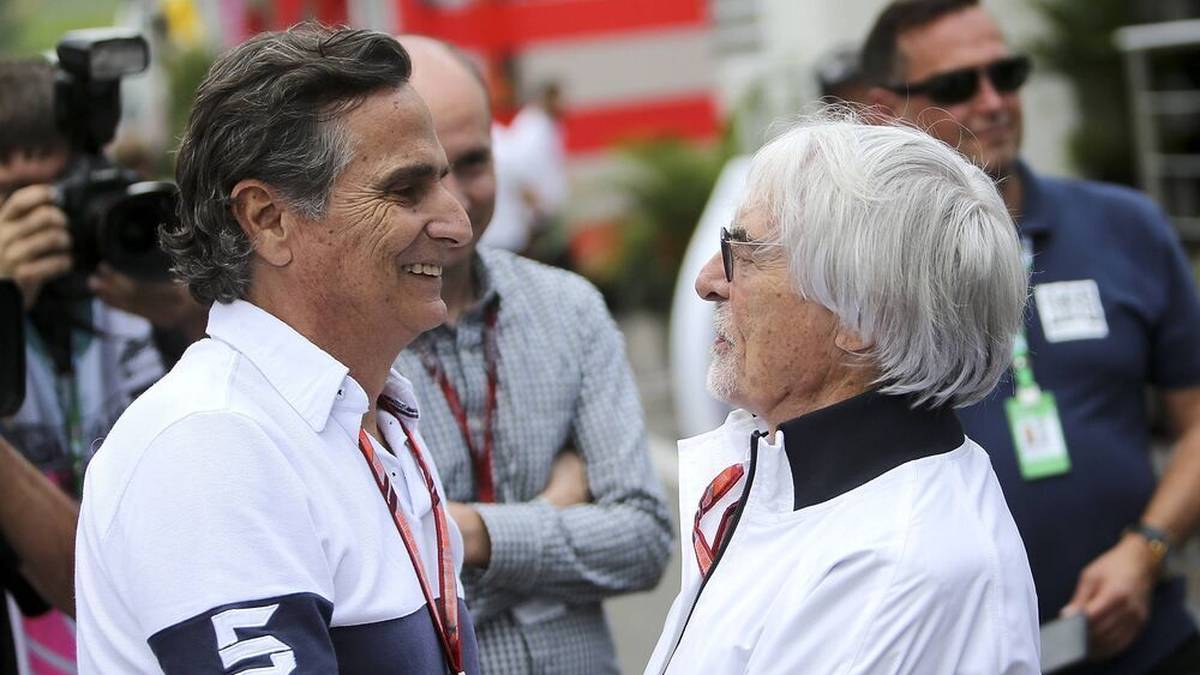 Nelson Piquet sr. (l., mit Exx-F1-Boss Bernie Ecclestone) hält Verstappen für besser als Hamilton