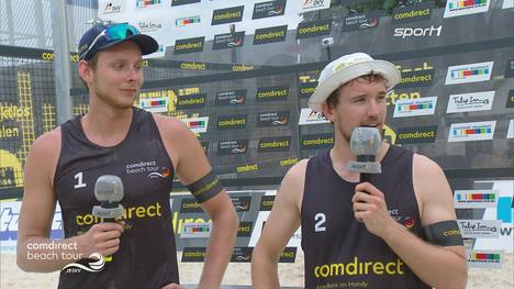 Das Beach-Duo Nils Ehlers & Lars Flüggen konnten sich im letzten Gruppenspiel gegen Becker/Schröder verdient mit 2:0 Sätzen durchsetzen. Damit stehen sie morgen im Halbfinale des Top 8-Turniers in Düsseldorf.