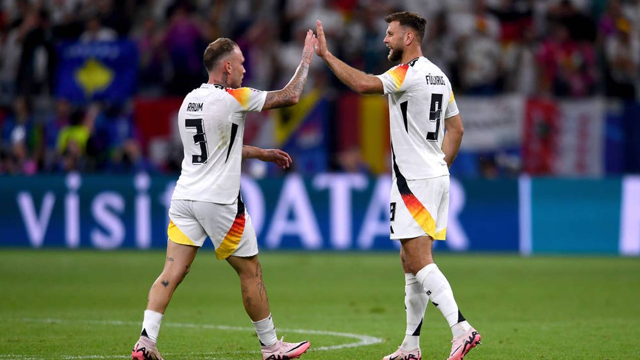 David Raum (l.) und Niclas Füllkrug bejubeln das Tor zum 1:1 gegen die Schweiz 