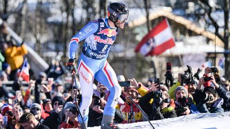 Cyprien Sarrazin war nach seiner überragenden Fahrt auf der Streif außer sich vor Freude