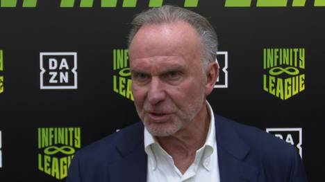 Der Vorsprung des FC Bayern in der Bundesliga ist geschrumpft - im Rahmen der DAZN Infinity League Karl-Heinz Rummenigge spricht darüber.