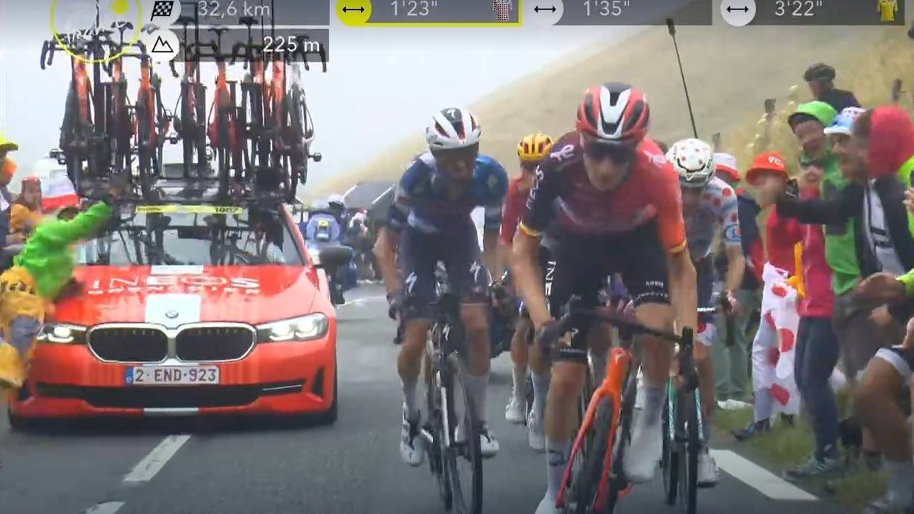 Unfall! Team-Auto fährt Fan an