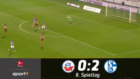 Simon Terodde avanciert weiter zur Schalker Lebensversicherung. Mit seinem Doppelpack macht er beim 2:0-Auswärtssieg für Königsblau den Unterschied.