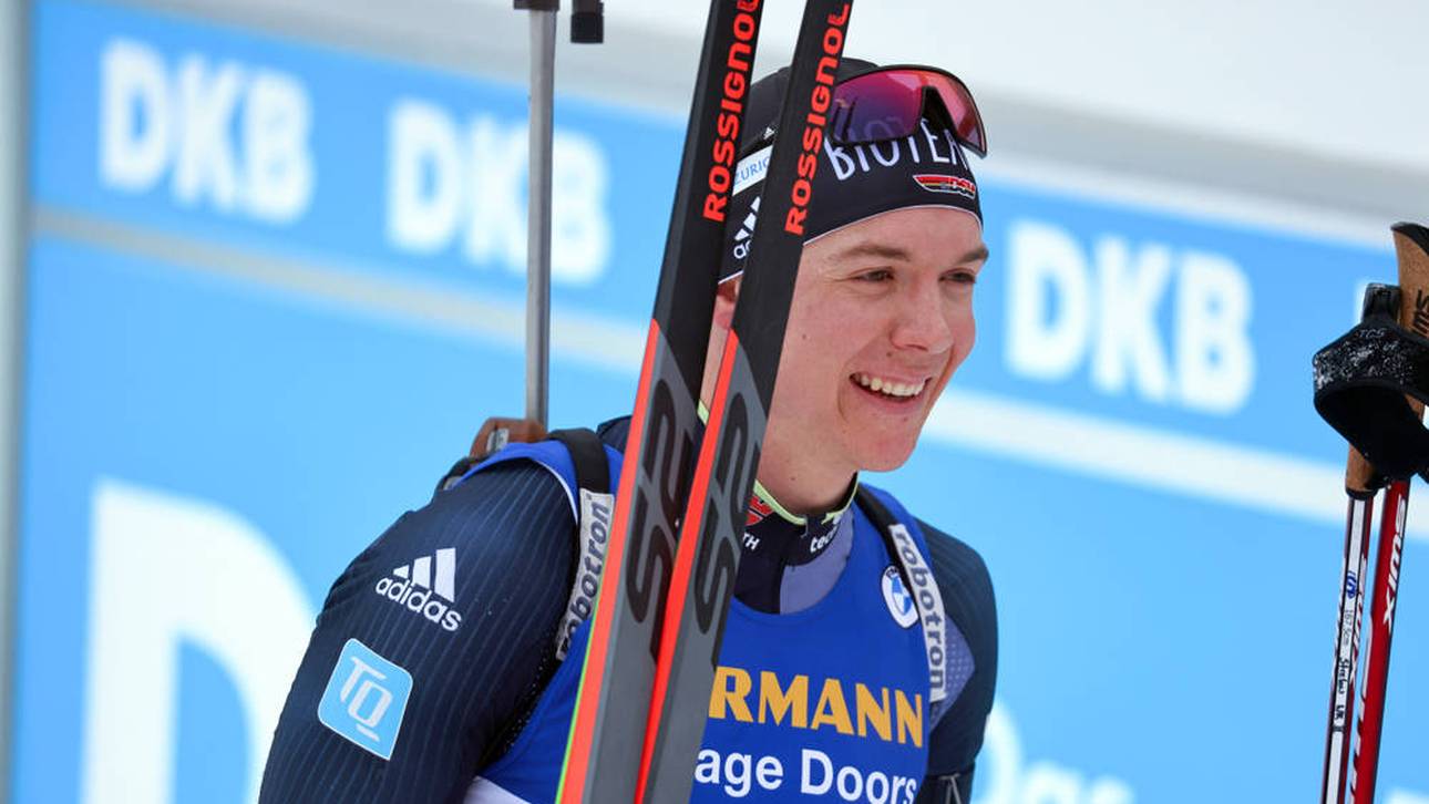 Deutscher Biathlet mit froher Kunde