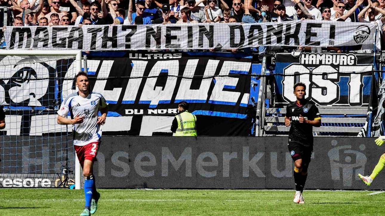 Die HSV-Fans protestierten am letzten Spieltag gegen eine Präsidentschaftskandidatur von Felix Magath