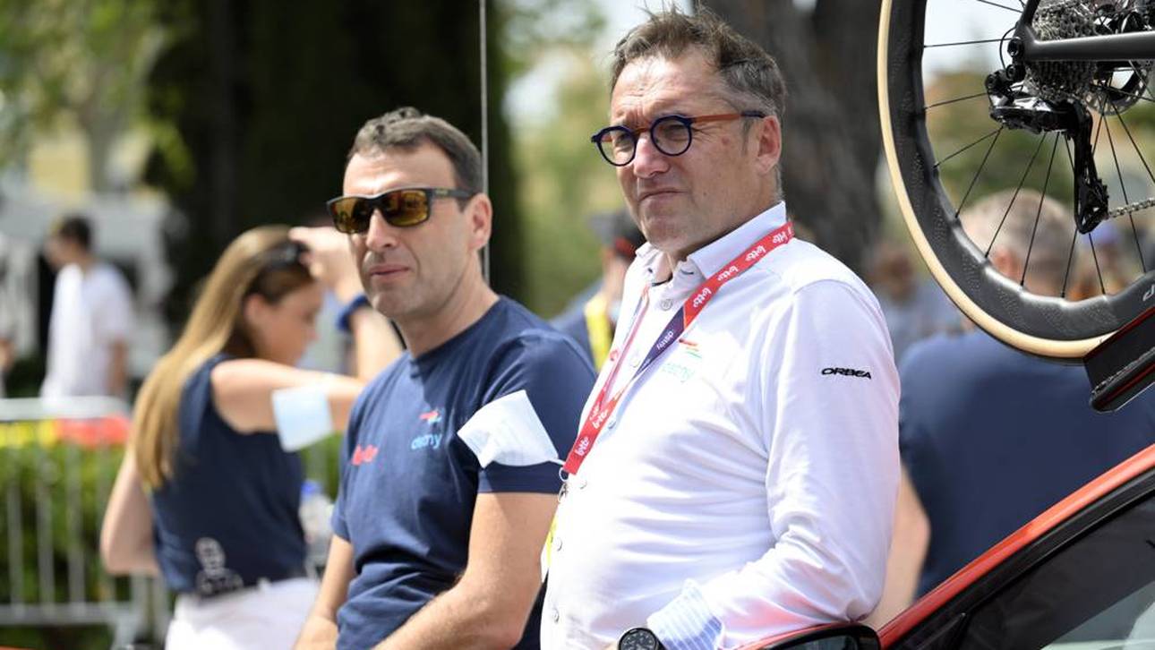 Stéphane Heulot (r.) ist Manager des Rennstalls Lotto-Dstny