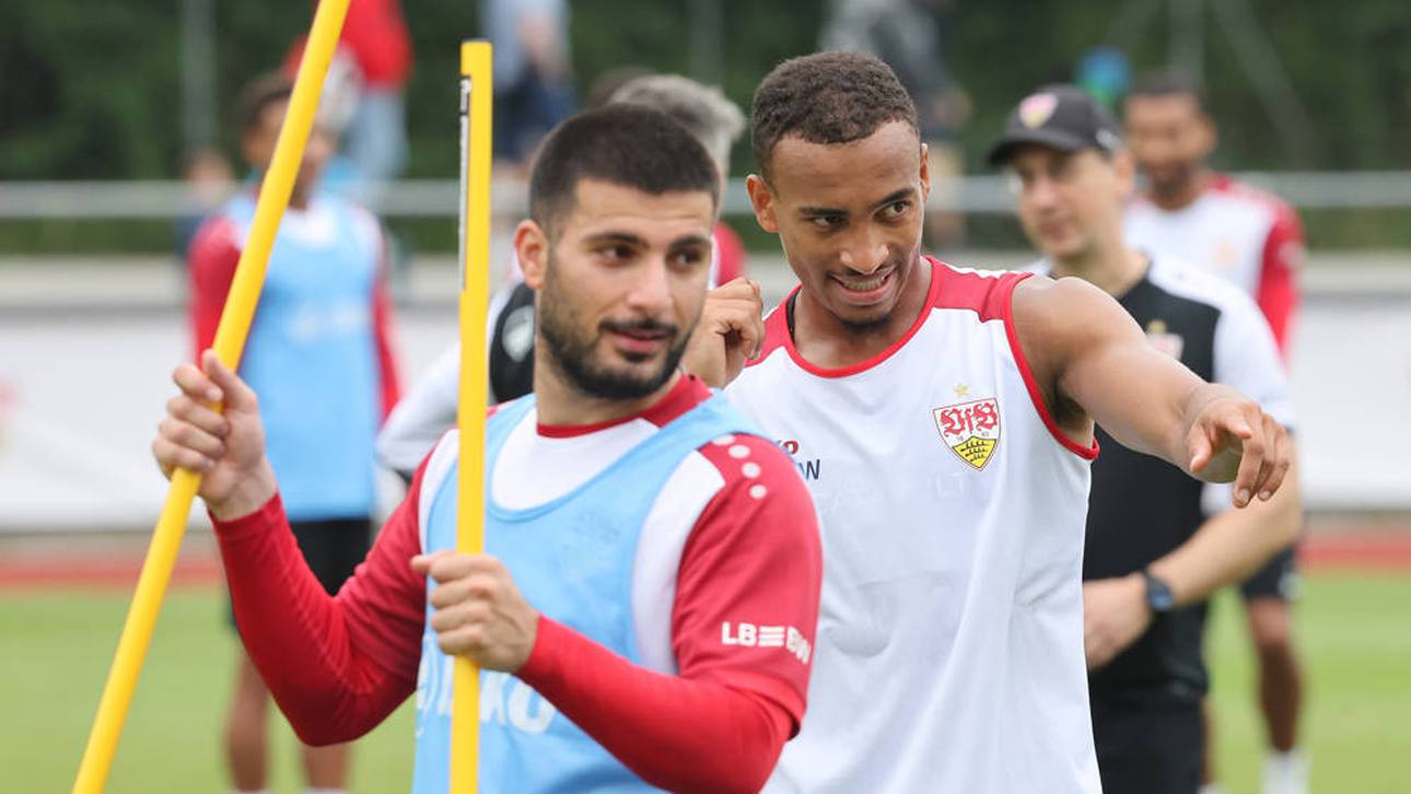 Deniz Undav (l.) und Jamie Leweling (r.) stehen nicht in der Startelf