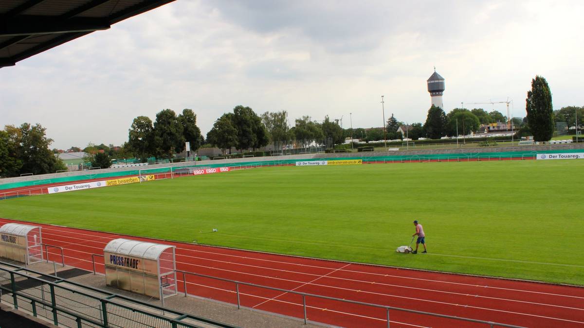 Das Kehler Rheinstadion ist bereit für den Pokalkracher zwischen Linx und Nürnberg
