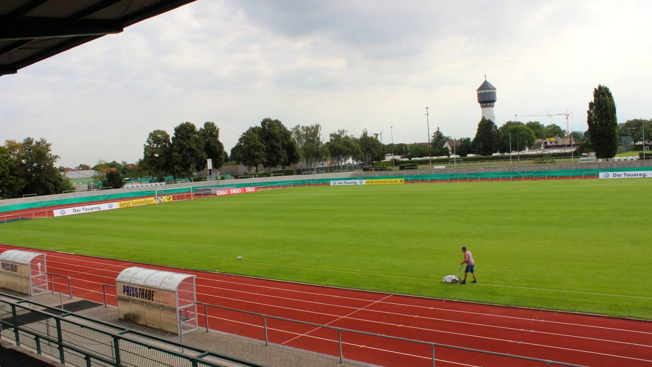 Das Kehler Rheinstadion ist bereit für den Pokalkracher zwischen Linx und Nürnberg