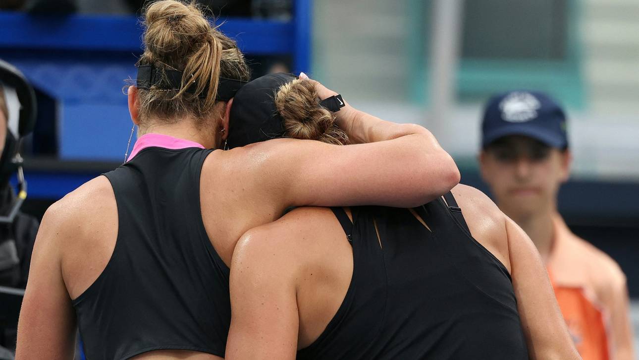 Rührende Szenen nach Tennismatch
