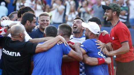Kroatien feiert den Sieg im Halbfinale gegen die USA