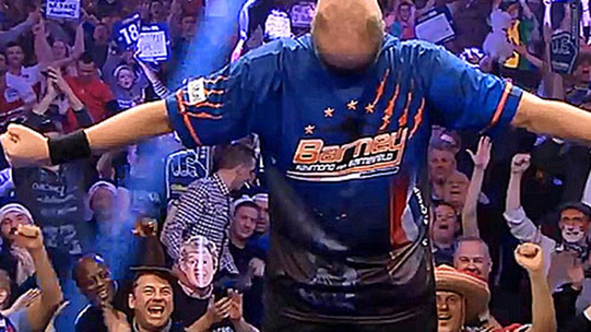 Barney jubelt - nach dramatischen sieben Sätzen wirft er Adrian Lewis aus dem Turnier