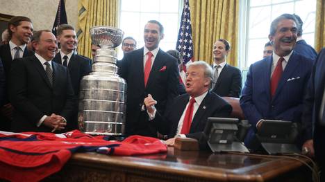 President Trump Welcomes Stanley Cup Champion Washington Capitols To White House