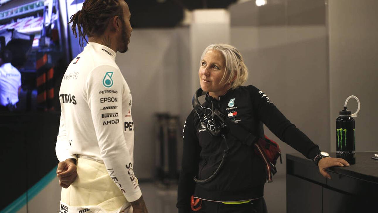 Lewis Hamilton und seine Physiotherapeutin Angela Cullen 