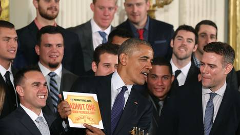 President Obama Welcomes World Series Champion Chicago Cubs To White House
