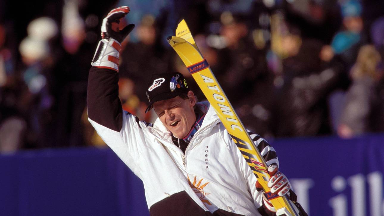 Markus Wasmeier nach seinem ersten Olympiasieg 1994 in Lillehammer