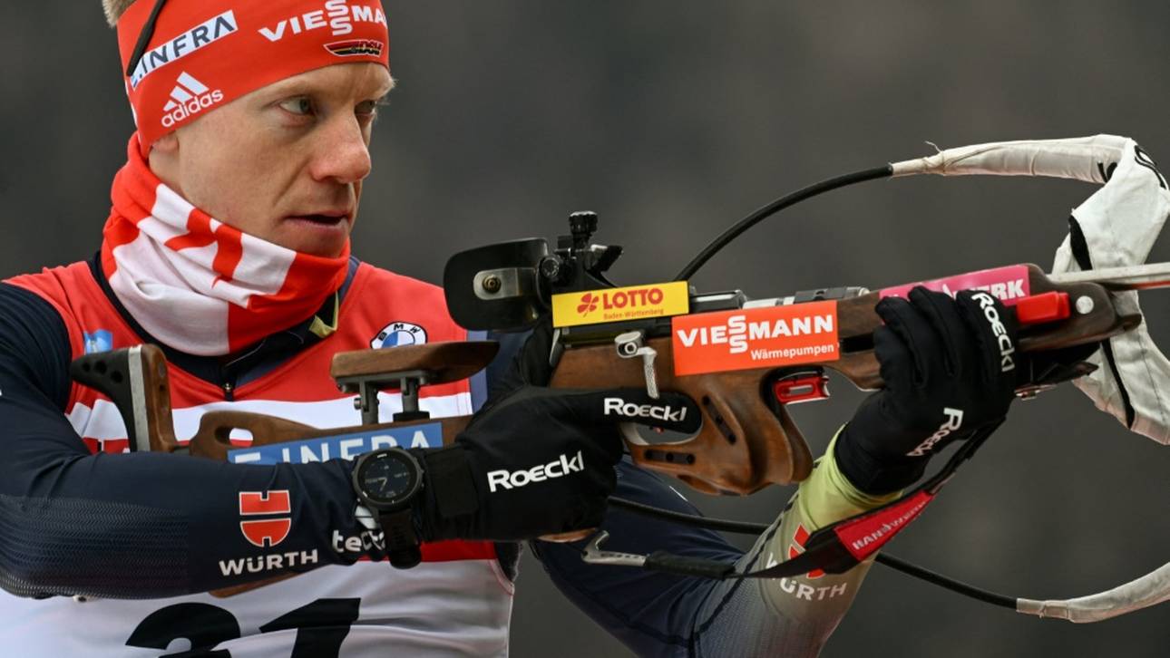 Erstes Podium für deutsche Biathleten