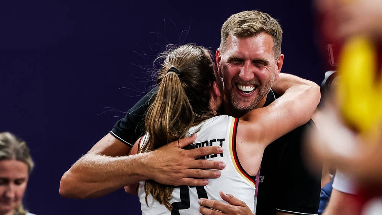 Svenja Brunckhorst feierte mit Dirk Nowitzki die Goldmedaille in Paris