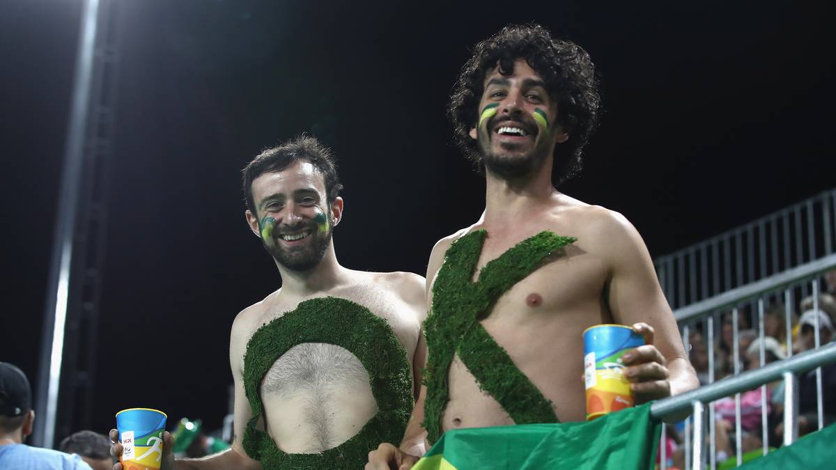 Auch Brasiliens Fans zeigen sich bei der Anfeuerung kreativ
