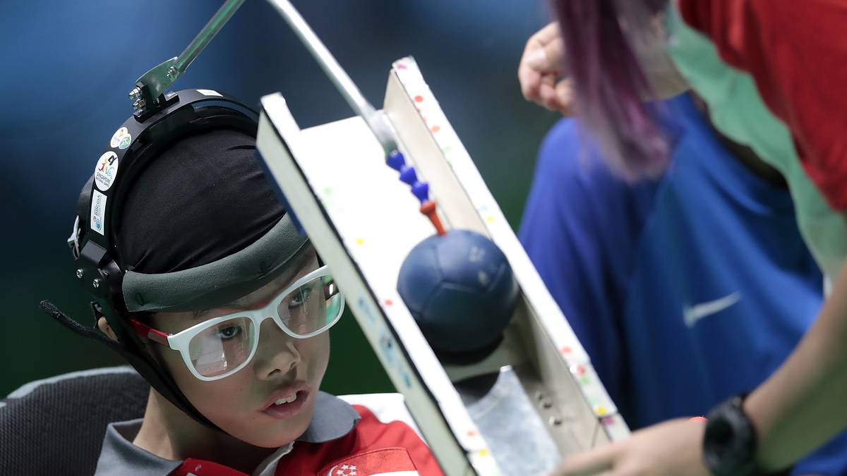 Richtig viel Gefühl und noch mehr Augenmaß braucht Sze Ning Toh aus Singapur beim Boccia