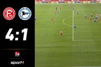 Fortuna Düsseldorf setzt sich weiter in der Spitzengruppe fest. Appelkamp erzielt beim 4:1 über Bielefeld einen wunderschönen Treffer.