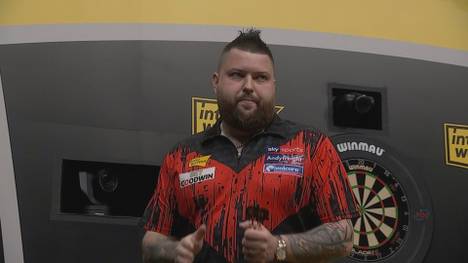 Michael Smith gewinnt gegen Rene Eidoms mit 6:3 und steht im Achtelfinale der European Darts Open. 