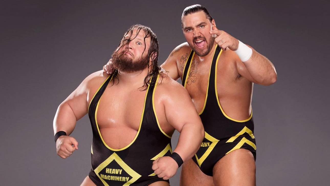 Zusammen fast 300 Kilo schwer: Otis Dozovic (l.) und Tucker Knight