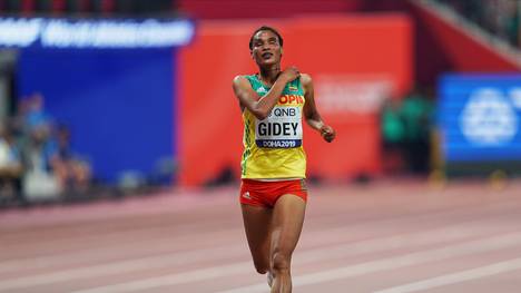 Letesenbet Gidey knackte den 10.000-Meter-Weltrekord
