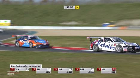 Im letzten Rennen der Porsche Carrera Cup-Saison konnte Larry ten Voorde die spannende Meisterschaft für sich entscheiden. Dank eines Fahrfehlers vom Hauptkonkurrenten Dylan Pereira in Kurve 2 gewann der Niederländer nicht nur das Rennen, sondern auch die Gesamtwertung.