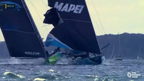 Dieses Rennen sucht seinesgleichen. Die erste Etappe des Ocean Race Europe startete in Kiel. Dabei ging es gleich heftig zur Sache.