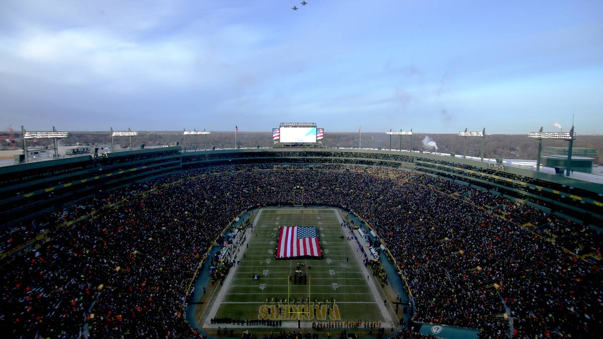 Das legendärste NFL-Stadion ist das Lambeau Field - die Stätte der Green Bay Packers, 81441 Zuschauer passen in die Arena, eine der wenigen immer noch mit Naturgras in der NFL, Das Stadion, in dem viele Konzerte stattfinden, wurde 1957 eröffnet. Paul McCartney tritt 2019 auf