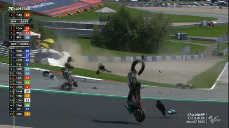 In der Moto GP kam es zu einem schweren Unfall