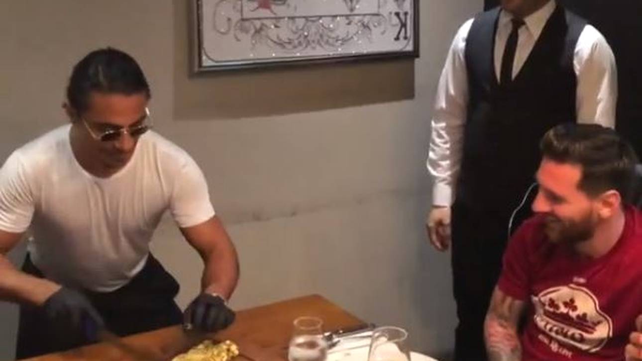 Goldenes Steak auch für Messi