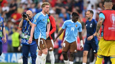 Kevin De Bruyne und die belgische Nationalmannschaft wurden trotz Erreichen des Achtelfinals ausgepfiffen 