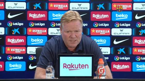 Barcelona-Trainer Ronald Koeman macht keinen Hehl um die schwierige finanzielle Situation bei den Katalanen. Der Holländer äußert sich auch zu dem Transfer von Lionel Messi zu PSG.