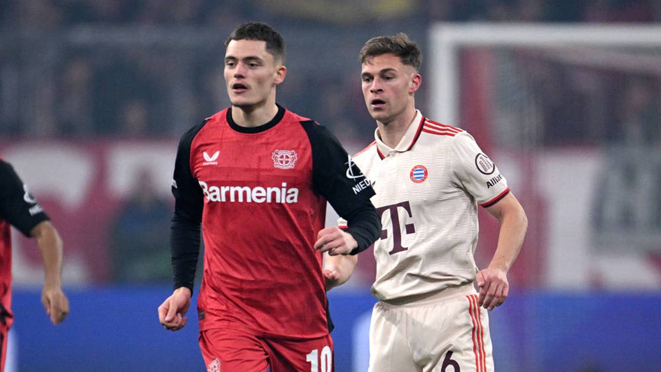 Joshua Kimmich (r.) ließ Florian Wirtz nicht aus den Augen