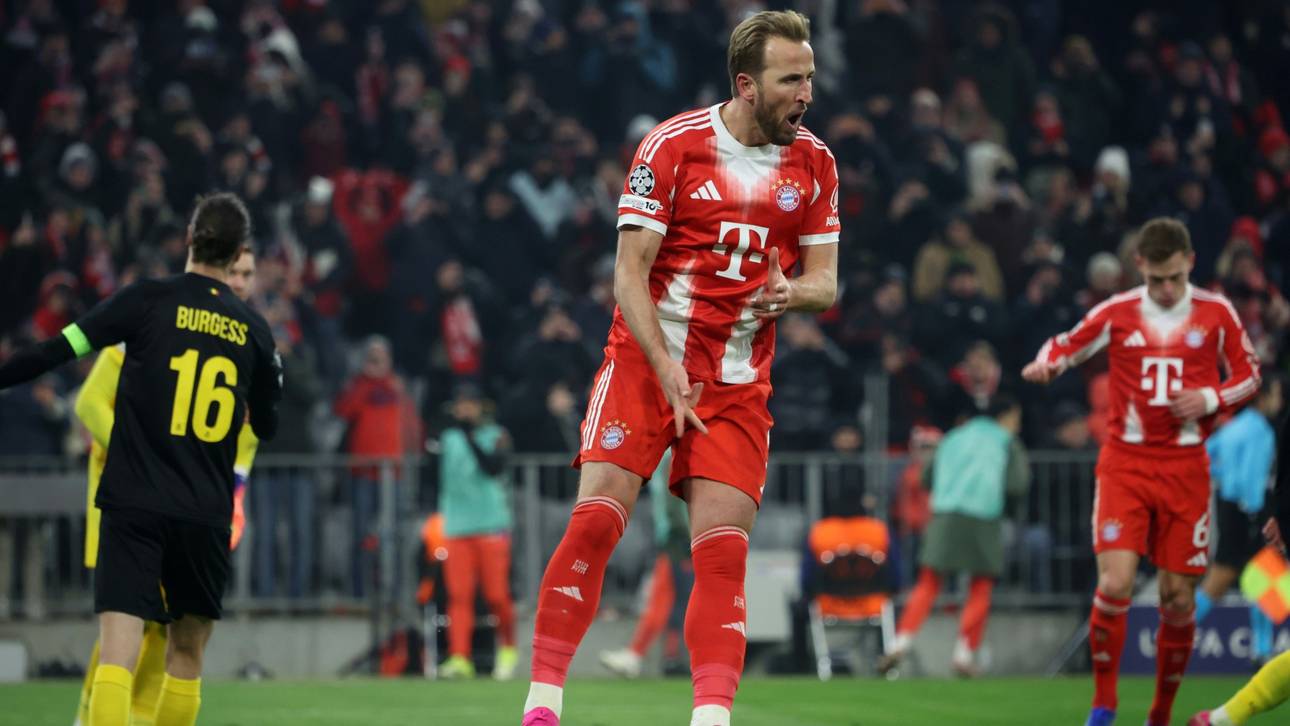 In Unterzahl: Kane schießt Bayern ins Achtelfinale